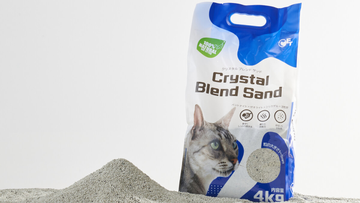 モンゴル砂を使用した鉱物系猫砂「クリスタルブレンドサンド」新発売
