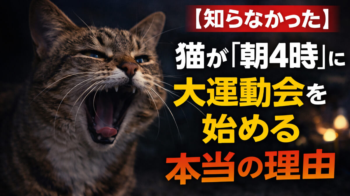 【知らなかった】猫が「朝4時」に大運動会を始める本当の理由
