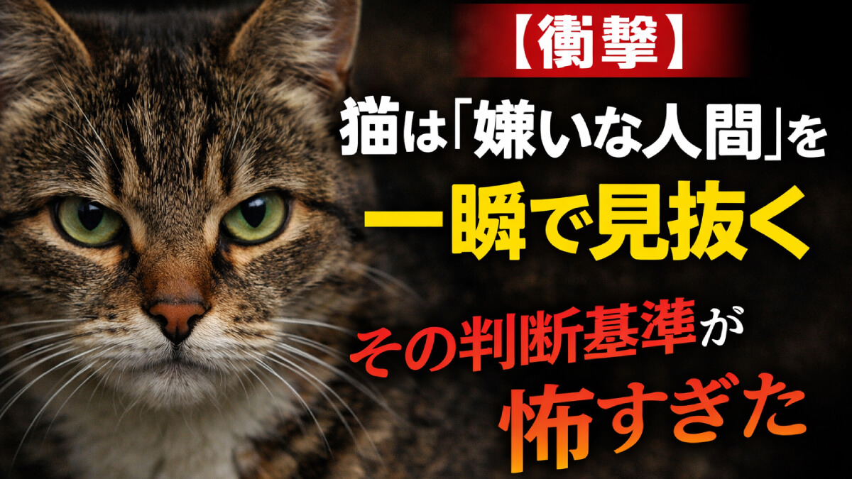 【衝撃】猫は「嫌いな人間」を一瞬で見抜く——その判断基準とは